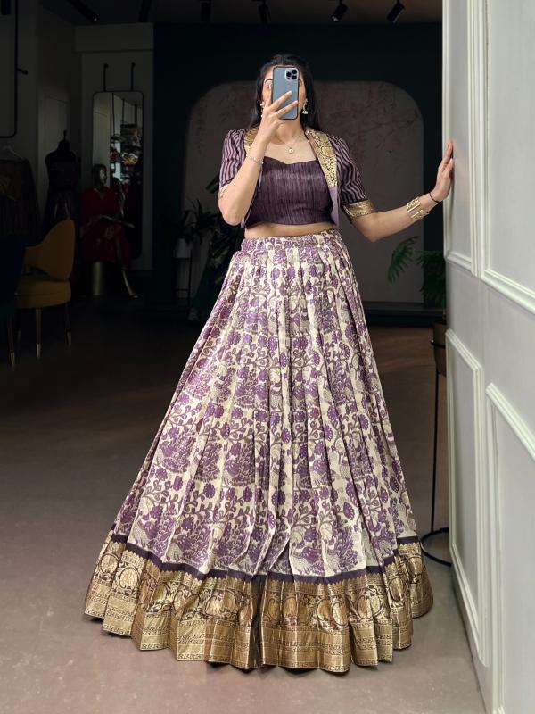 NNK 1109 Tasar Silk LUV Lehenga choli with price in Delhi - wholesale export